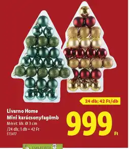 Lidl Livarno Home Mini karácsonyfagömb ajánlat
