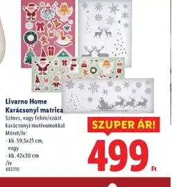 Lidl Livarno Home Karácsonyi matrica ajánlat
