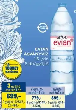 Metro Evian ásványvíz ajánlat