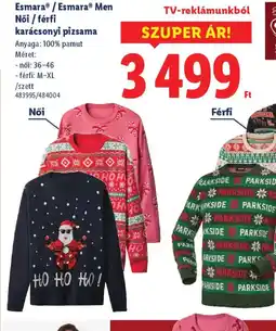 Lidl Esmara® / Esmara® Men Női / férfi karácsonyi pizsama ajánlat