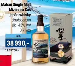 Metro Matsui Single Malt Mizunara Cas japán whisky ajánlat