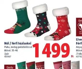 Lidl Női / férfi házizokni ajánlat