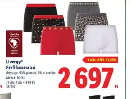 Lidl Livergy Férfi boxerals ajánlat
