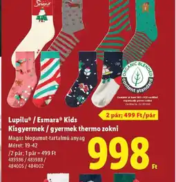 Lidl Lupilu® / Esmara® Kids Kisgyermek / gyermek thermo zokni ajánlat