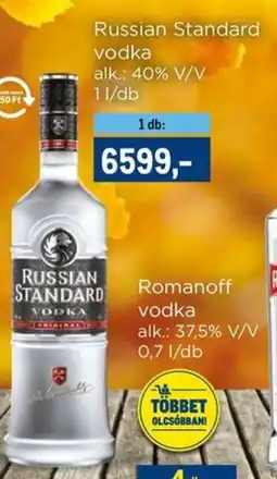Metro Russian Standard vodka ajánlat