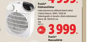 Lidl Tronic Fűtőventilátor ajánlat
