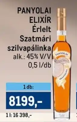 Metro Panyolai Elixír érlelt szatmári szilvapálinka ajánlat