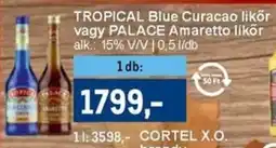 Metro TROPICAL Blue Curacao likőr, PALACE Amaretto likör ajánlat