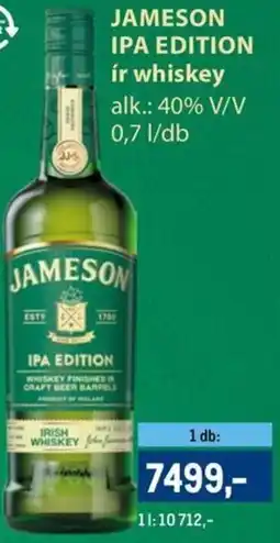 Metro Jameson IPA Edition ír whiskey ajánlat