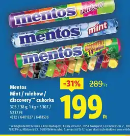Lidl Mentos ajánlat