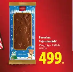 Lidl Favorina Tejcsokoládé ajánlat