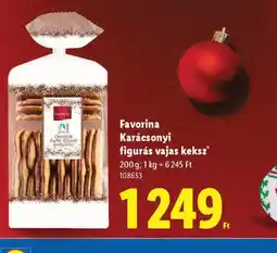 Lidl Favorina Karácsonyi figurás vajas keksz ajánlat