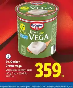 Lidl Dr. Oetker Creme vega ajánlat