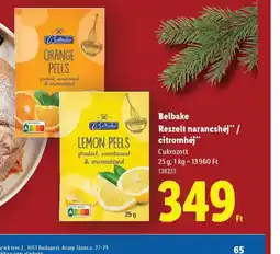 Lidl Belbake Reszelt narancshéj / citromhéj ajánlat
