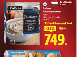 Lidl Culinea Gesztenyemassza ajánlat