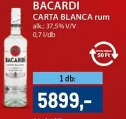 Metro Bacardi Carta Blanca rum ajánlat