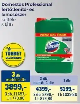 Metro Domestos Professional fertőtlenítő- és lemosószer ajánlat