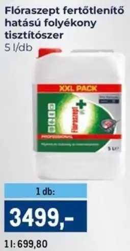 Metro Flóraszept fertőtlenítő hatású folyékony tisztítószer ajánlat