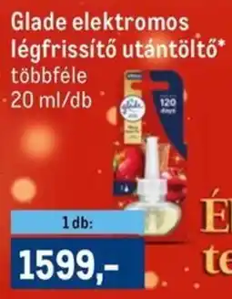 Metro Glade elektromos légfrissítő utántöltő ajánlat