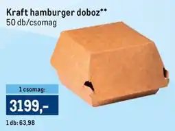 Metro Kraft hamburger doboz ajánlat