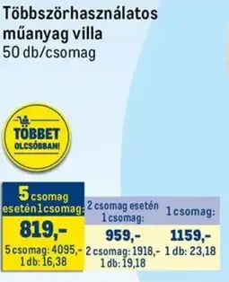 Metro Többszörhasználatos műanyag villa ajánlat