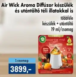 Metro Air Wick Aroma Diffúzor készülék és utántöltő téli illatokkal is ajánlat