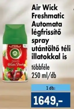 Metro Air Wick Freshmatic Automata légfrissítő spray utántöltő téli illatokkal is többféle 250 ml/db ajánlat