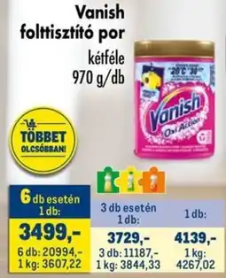 Metro Vanish folttisztító por ajánlat