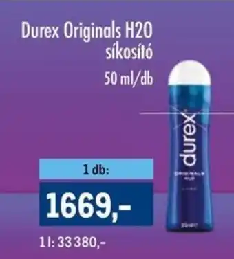 Metro Durex Originals H2O síkosító ajánlat