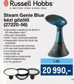 Metro Russell Hobbs Steam Genie Blue kézi gőzölő ajánlat