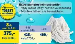 Metro Extra pamutos felmosó pótfej ajánlat
