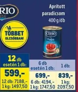 Metro Aprított paradicsom ajánlat