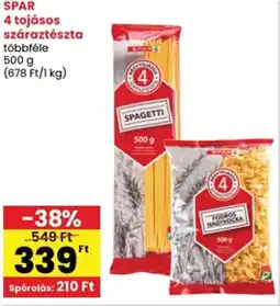 Spar SPAR 4 tojásos száraztészta ajánlat