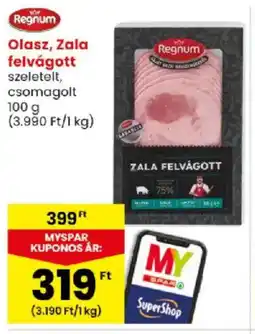 Spar Regnum Olasz, Zala felvágott ajánlat
