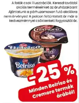 Spar Belriso és Cremore termék ajánlat