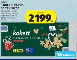 ALDI KOKETT TOALETTPAPÍR, 16 TEKERCS ajánlat