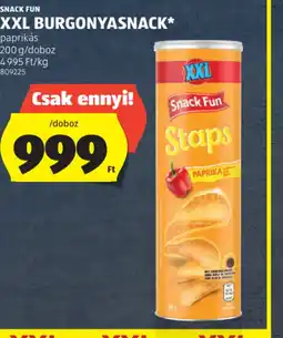 ALDI SNACK FUN XXL BURGONYASNACK ajánlat