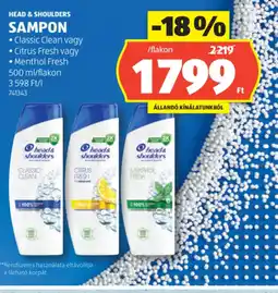 ALDI HEAD **Rendszeres használata eltávolítja SHOULDERS SAMPON ajánlat