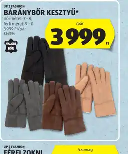 ALDI BÁRÁNYBŐR KESZTYŰ ajánlat