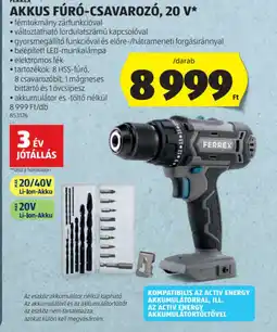 ALDI FERREX AKKUS FÚR-CSAVAROZ ajánlat