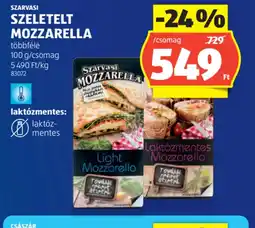 ALDI SZARVASI SZELETELT MOZZARELLA ajánlat