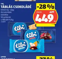 ALDI TIBI TÁBLÁS CSOKOLÁDÉ ajánlat