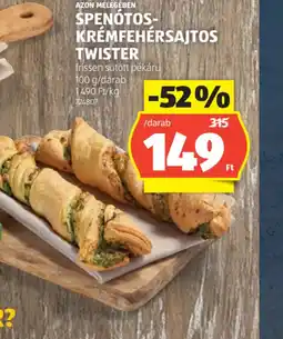 ALDI SPENTOS-KRÉMFEHÉRSAJTOS TWISTER ajánlat