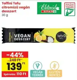 Spar Toffini Tofu citromízű vegán desszert ajánlat