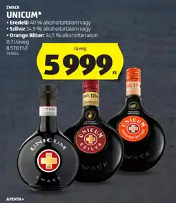 ALDI ZWACK UNICUM ajánlat