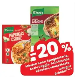 Spar Knorr Spaghetteria, Activ Veggie, Asia tésztás lasagne készétel, snacktészta ajánlat