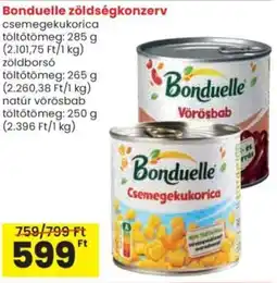 Spar Bonduelle zöldségkonzerv ajánlat