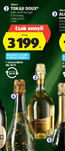 ALDI TÖRLEY TOKAJI DOUX ajánlat