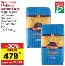 Spar Gyermelyi 8 tojásos száraztészta ajánlat