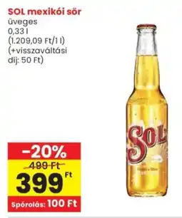 Spar SOL mexikói sör ajánlat